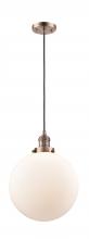 Innovations Lighting 201C-AC-G201-12 - Beacon - 1 Light - 12 inch - Antique Copper - Cord hung - Mini Pendant