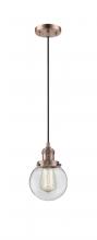 Innovations Lighting 201C-AC-G202-6 - Beacon - 1 Light - 6 inch - Antique Copper - Cord hung - Mini Pendant