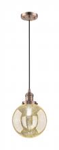 Innovations Lighting 201C-AC-G208-8 - Beacon - 1 Light - 8 inch - Antique Copper - Cord hung - Mini Pendant