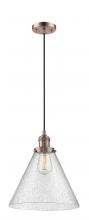 Innovations Lighting 201C-AC-G44-L - Cone - 1 Light - 12 inch - Antique Copper - Cord hung - Mini Pendant