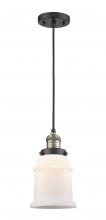 Innovations Lighting 201C-BAB-G181 - Canton - 1 Light - 6 inch - Black Antique Brass - Cord hung - Mini Pendant