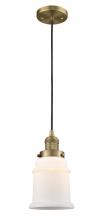 Innovations Lighting 201C-BB-G181 - Canton - 1 Light - 6 inch - Brushed Brass - Cord hung - Mini Pendant