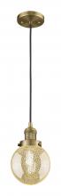 Innovations Lighting 201C-BB-G208-6 - Beacon - 1 Light - 6 inch - Brushed Brass - Cord hung - Mini Pendant