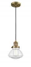 Innovations Lighting 201C-BB-G322 - Olean - 1 Light - 7 inch - Brushed Brass - Cord hung - Mini Pendant