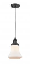 Innovations Lighting 201C-BK-G191 - Bellmont - 1 Light - 6 inch - Matte Black - Cord hung - Mini Pendant