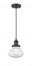 Innovations Lighting 201C-BK-G322 - Olean - 1 Light - 7 inch - Matte Black - Cord hung - Mini Pendant