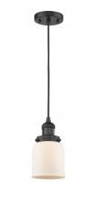 Innovations Lighting 201C-BK-G51 - Bell - 1 Light - 5 inch - Matte Black - Cord hung - Mini Pendant