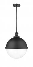 Innovations Lighting 201C-BK-HFS-122-BK - Hampden - 1 Light - 13 inch - Matte Black - Cord hung - Pendant