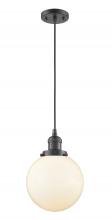 Innovations Lighting 201C-OB-G201-8 - Beacon - 1 Light - 8 inch - Oil Rubbed Bronze - Cord hung - Mini Pendant