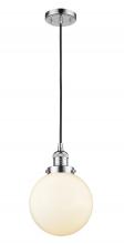 Innovations Lighting 201C-PC-G201-8 - Beacon - 1 Light - 8 inch - Polished Chrome - Cord hung - Mini Pendant