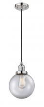 Innovations Lighting 201C-PN-G202-8 - Beacon - 1 Light - 8 inch - Polished Nickel - Cord hung - Mini Pendant