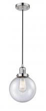 Innovations Lighting 201C-PN-G204-8 - Beacon - 1 Light - 8 inch - Polished Nickel - Cord hung - Mini Pendant