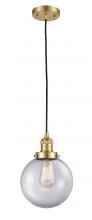 Innovations Lighting 201C-SG-G202-8 - Beacon - 1 Light - 8 inch - Satin Gold - Cord hung - Mini Pendant