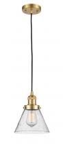 Innovations Lighting 201C-SG-G44 - Cone - 1 Light - 8 inch - Satin Gold - Cord hung - Mini Pendant