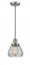 Innovations Lighting 201C-SN-G172 - Fulton - 1 Light - 7 inch - Brushed Satin Nickel - Cord hung - Mini Pendant