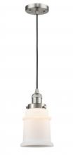 Innovations Lighting 201C-SN-G181 - Canton - 1 Light - 6 inch - Brushed Satin Nickel - Cord hung - Mini Pendant