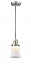 Innovations Lighting 201C-SN-G181S - Canton - 1 Light - 5 inch - Brushed Satin Nickel - Cord hung - Mini Pendant