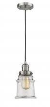 Innovations Lighting 201C-SN-G182 - Canton - 1 Light - 6 inch - Brushed Satin Nickel - Cord hung - Mini Pendant