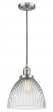 Innovations Lighting 201C-SN-G222 - Seneca Falls - 1 Light - 10 inch - Brushed Satin Nickel - Cord hung - Mini Pendant