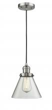 Innovations Lighting 201C-SN-G42 - Cone - 1 Light - 8 inch - Brushed Satin Nickel - Cord hung - Mini Pendant