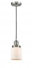 Innovations Lighting 201C-SN-G51 - Bell - 1 Light - 5 inch - Brushed Satin Nickel - Cord hung - Mini Pendant