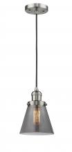 Innovations Lighting 201C-SN-G63 - Cone - 1 Light - 6 inch - Brushed Satin Nickel - Cord hung - Mini Pendant