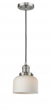 Innovations Lighting 201C-SN-G71 - Bell - 1 Light - 8 inch - Brushed Satin Nickel - Cord hung - Mini Pendant