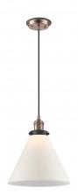 Innovations Lighting 201CBP-ACBK-G41-L - Cone - 1 Light - 12 inch - Antique Copper - Cord hung - Mini Pendant