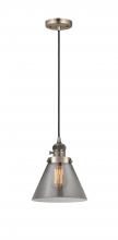 Innovations Lighting 201CSW-AB-G43-LED - Cone - 1 Light - 8 inch - Antique Brass - Cord hung - Mini Pendant