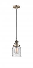 Innovations Lighting 201CSW-AB-G54 - Bell - 1 Light - 5 inch - Antique Brass - Cord hung - Mini Pendant