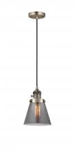 Innovations Lighting 201CSW-AB-G63-LED - Cone - 1 Light - 6 inch - Antique Brass - Cord hung - Mini Pendant