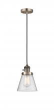 Innovations Lighting 201CSW-AB-G64 - Cone - 1 Light - 6 inch - Antique Brass - Cord hung - Mini Pendant