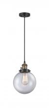 Innovations Lighting 201CSW-BAB-G202-8 - Beacon - 1 Light - 8 inch - Black Antique Brass - Cord hung - Mini Pendant