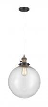 Innovations Lighting 201CSW-BAB-G204-12 - Beacon - 1 Light - 12 inch - Black Antique Brass - Cord hung - Mini Pendant