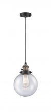 Innovations Lighting 201CSW-BAB-G204-8 - Beacon - 1 Light - 8 inch - Black Antique Brass - Cord hung - Mini Pendant