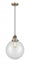 Innovations Lighting 201CSW-BB-G202-10 - Beacon - 1 Light - 10 inch - Brushed Brass - Cord hung - Mini Pendant