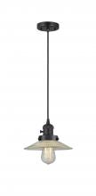 Innovations Lighting 201CSW-BK-G2 - Halophane - 1 Light - 9 inch - Matte Black - Cord hung - Mini Pendant