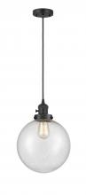 Innovations Lighting 201CSW-BK-G204-10 - Beacon - 1 Light - 10 inch - Matte Black - Cord hung - Mini Pendant