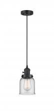 Innovations Lighting 201CSW-BK-G52 - Bell - 1 Light - 5 inch - Matte Black - Cord hung - Mini Pendant