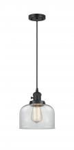 Innovations Lighting 201CSW-BK-G72 - Bell - 1 Light - 8 inch - Matte Black - Cord hung - Mini Pendant