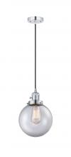 Innovations Lighting 201CSW-PC-G202-8 - Beacon - 1 Light - 8 inch - Polished Chrome - Cord hung - Mini Pendant