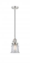 Innovations Lighting 201CSW-PN-G182S - Canton - 1 Light - 5 inch - Polished Nickel - Cord hung - Mini Pendant