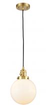 Innovations Lighting 201CSW-SG-G201-8 - Beacon - 1 Light - 8 inch - Satin Gold - Cord hung - Mini Pendant