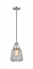 Innovations Lighting 201CSW-SN-G142 - Chatham - 1 Light - 7 inch - Brushed Satin Nickel - Cord hung - Mini Pendant