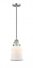 Innovations Lighting 201CSW-SN-G181 - Canton - 1 Light - 6 inch - Brushed Satin Nickel - Cord hung - Mini Pendant