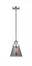 Innovations Lighting 201CSW-SN-G63 - Cone - 1 Light - 6 inch - Brushed Satin Nickel - Cord hung - Mini Pendant