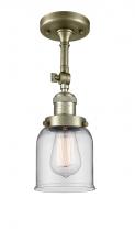 Innovations Lighting 201F-AB-G52 - Bell - 1 Light - 5 inch - Antique Brass - Semi-Flush Mount