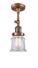 Innovations Lighting 201F-AC-G182S - Canton - 1 Light - 5 inch - Antique Copper - Semi-Flush Mount