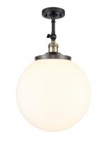 Innovations Lighting 201F-BAB-G201-14 - Beacon - 1 Light - 14 inch - Black Antique Brass - Semi-Flush Mount