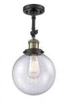 Innovations Lighting 201F-BAB-G204-8 - Beacon - 1 Light - 8 inch - Black Antique Brass - Semi-Flush Mount